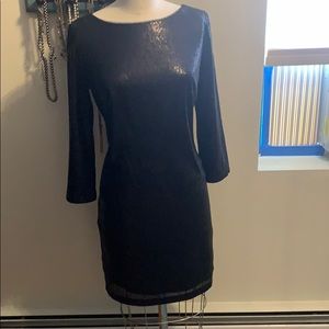 Tadashi black sequin dress